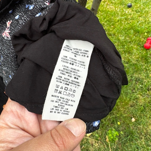 FREE PEOPLE Two Faces Printed Mini Dress, Black - Sz L - Picture 8 of 13